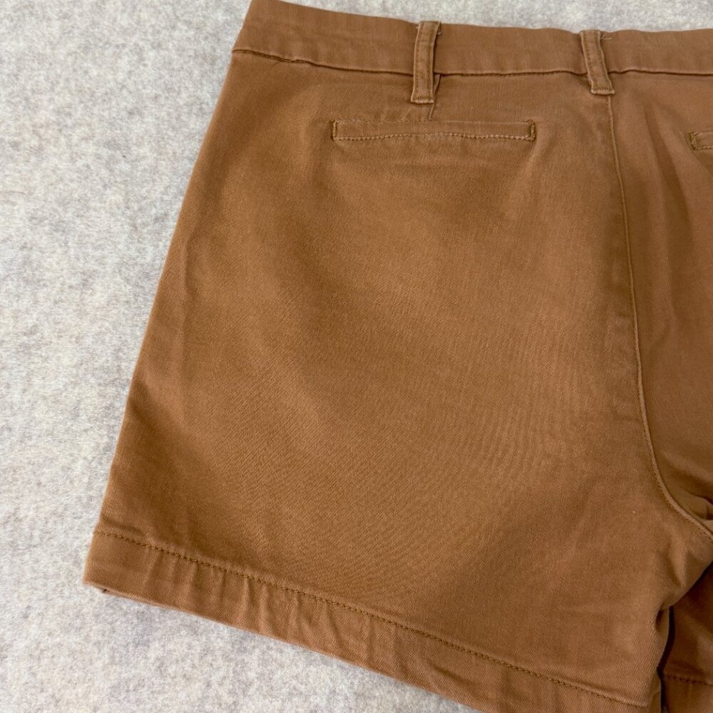 KUT From The Kloth Trouser Shorts Tan Mid Rise Stretch Casual Size 8 - Picture 12 of 15